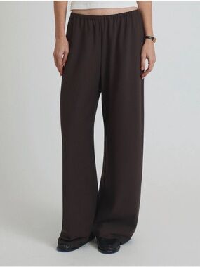 Row Gala Dupe- Era Women's Wide-Leg Elastic Waist Pants in Brown